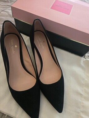 kate spade Crystalline Suede Pumps in Black